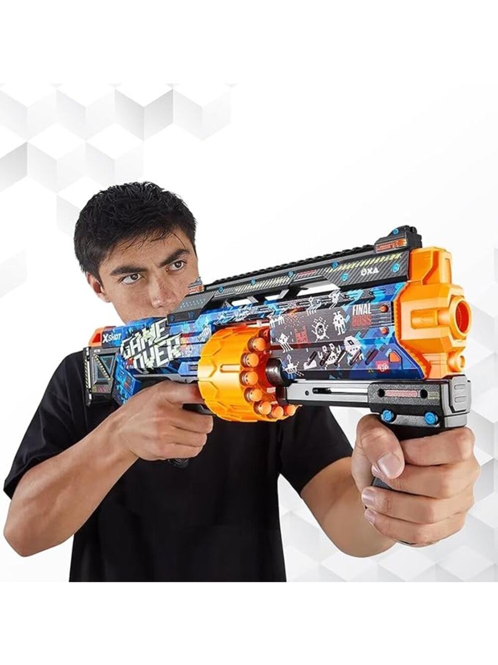 X-Shot Skins Last Stand Dart Blaster Game Over Spring Pressure Dart Blaster NWT